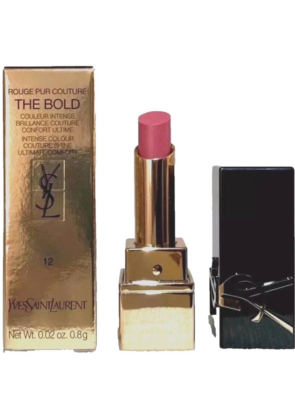 YSL YVES SAINT LAURENT ROUGE PUR COUTURE 12 NU INCONGRU .02oz x 1 MINI LIPSTICK